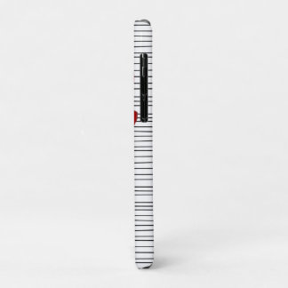 Case-Mate iPhone Case Rouge pavot rayé lignes noir et blanc