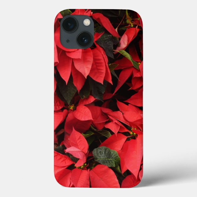Coques Case-Mate iPhone Rouge Poinsettias II Noël Fête Florale (Verso)