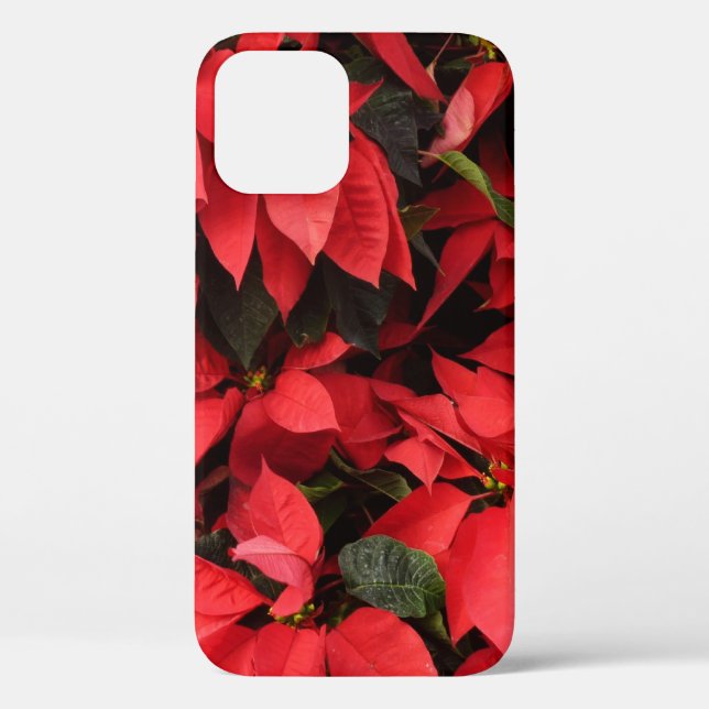 Coques Case-Mate iPhone Rouge Poinsettias II Noël Fête Florale (Verso)