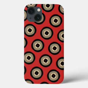 Case-Mate iPhone Case Rouge rétro classique et Motif noir