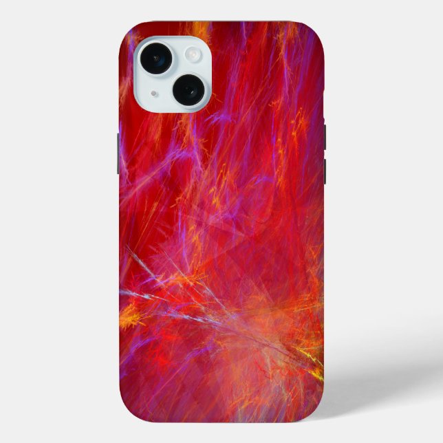 Coques Case-Mate iPhone Rouge sauvage - Art Abstrait (Verso)