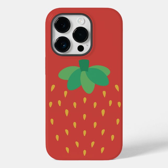 COQUES Case-Mate iPhone ROUGE STRAWBERRY FRUIT FILLE (Verso)