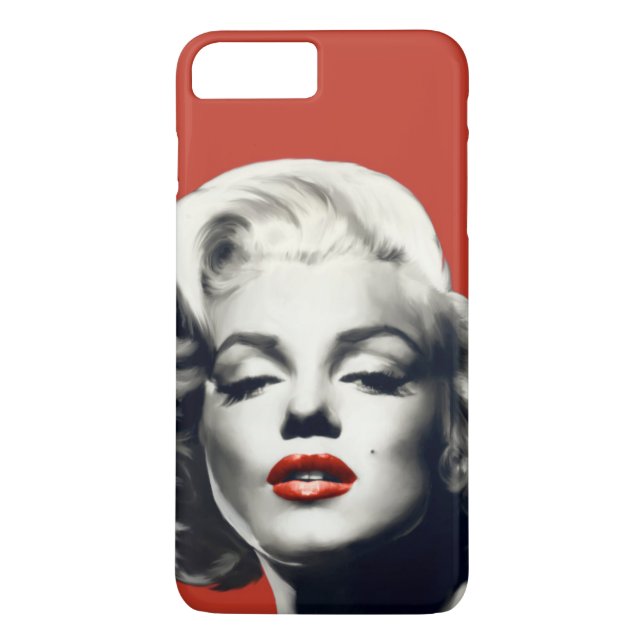 Coques Case-Mate iPhone Rouge sur les lèvres rouges Marilyn (Dos)