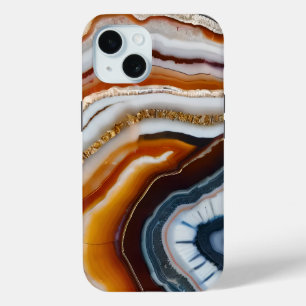Coque Case-Mate iPhone Rouge Terracotta Blanc Noir Bleu Or Géode d'âge