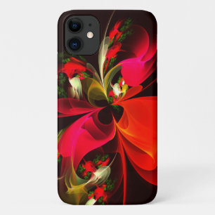 Case-Mate iPhone Case Rouge Vert Floral Moderne Art Abstrait Motif #02