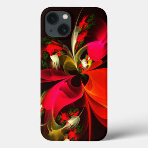 Case-Mate iPhone Case Rouge Vert Floral Moderne Art Abstrait Motif #02