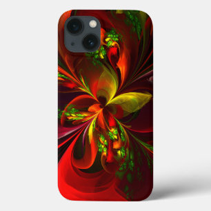 Case-Mate iPhone Case Rouge vert moderne Floral Abstrait Art Motif #05