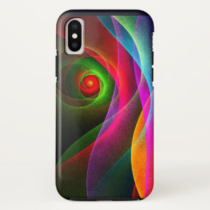 Case-Mate iPhone Case Rouge Vert Orange Moderne Motif d'Art Abstrait #22