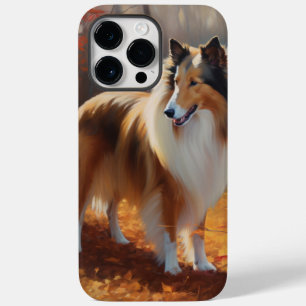 Coque Case-Mate iPhone Rough Collie dans les feuilles d'automne tombées i