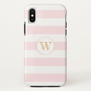 Etui iPhone Case-Mate Rougissent le cas rose de téléphone de monogramm