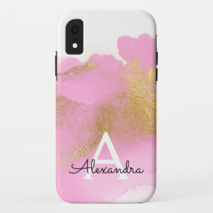 Case-Mate iPhone Case Rougissent le rose et le lavage de feuille d'or