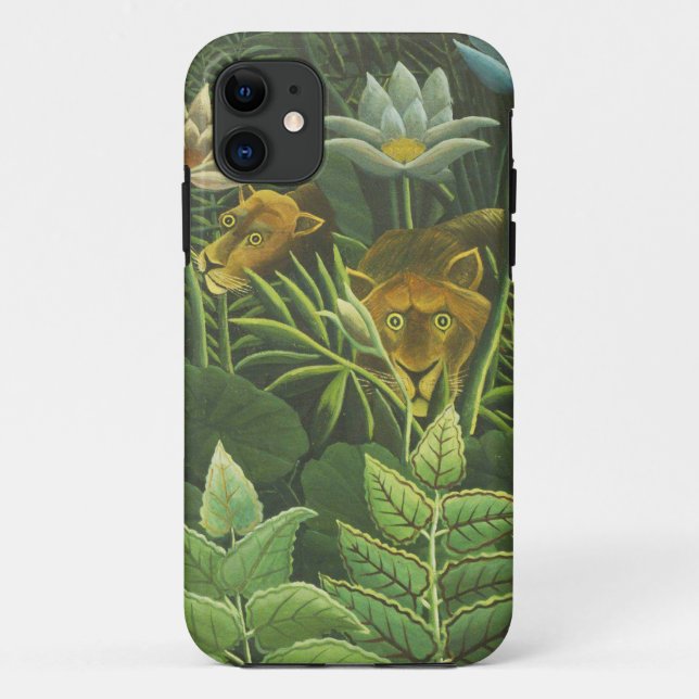 Coques Case-Mate iPhone Rousseau Tropical Jungle Lion Peinture (Dos)