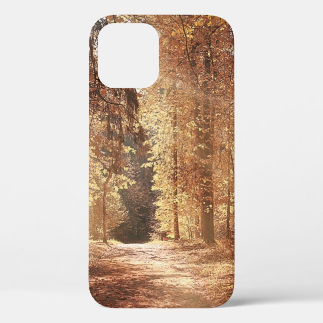 Coques Case-Mate iPhone Route dans l'avant-garde d'automne, aventure, feui (Verso)