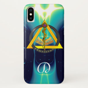 COQUE iPhone X   ROUTE DU MONOGRAMME DENTISTE ASCLEPIUS