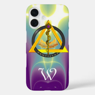 COQUES iPhone 16  ROUTE DU MONOGRAMME DENTISTE ASCLEPIUS