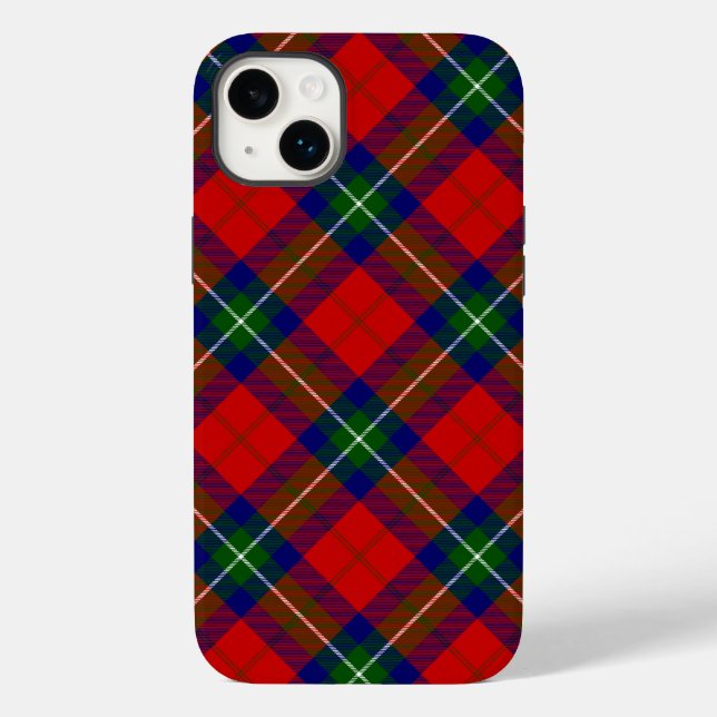 Coques Case-Mate iPhone Routhven tartan rouge vert bleu plaid (Verso)