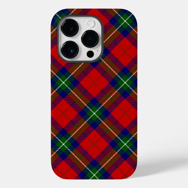 Coques Case-Mate iPhone Routhven tartan rouge vert bleu plaid (Verso)
