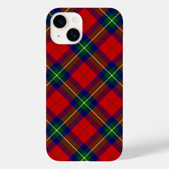 Coques Case-Mate iPhone Routhven tartan rouge vert bleu plaid (Verso)