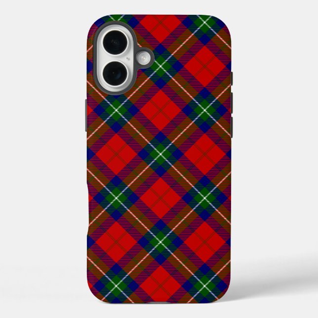 Coques Case-Mate iPhone Routhven tartan rouge vert bleu plaid (Verso)