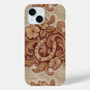 Coque Case-Mate iPhone roux à cheval rustique western country floral cowb