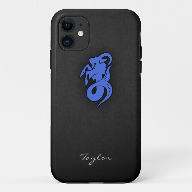 Coques Case-Mate iPhone Royal Blue Capricorn (Dos)