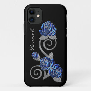 Case-Mate iPhone Case Royal Blue Roses