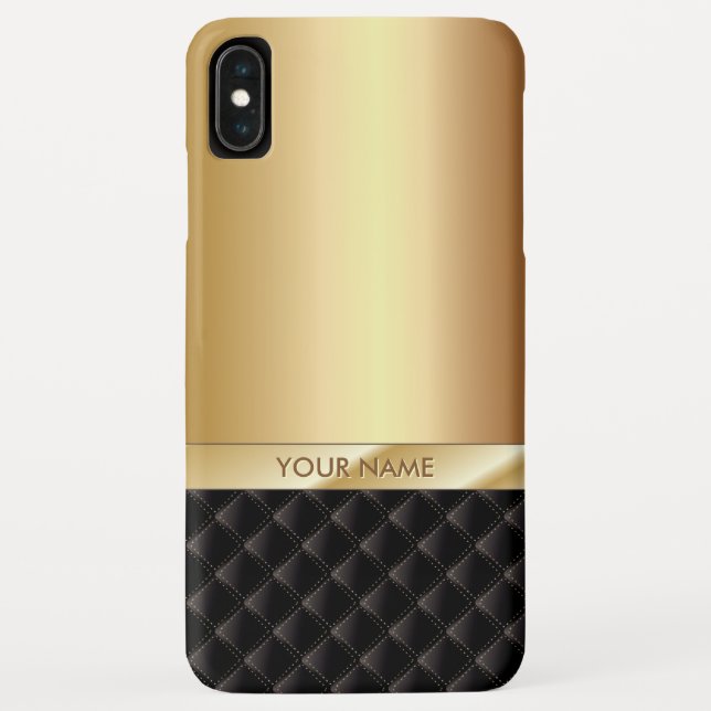 Coques Case-Mate iPhone Royal Luxury Gold Nom personnalisé (Dos)