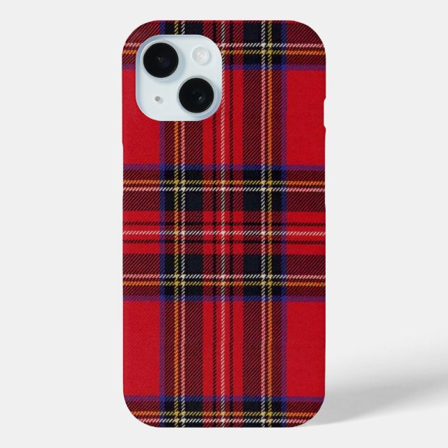 Coques Case-Mate iPhone Royal Stewart tartan rouge noir plaid (Verso)