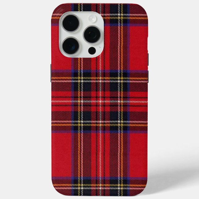 Coques Case-Mate iPhone Royal Stewart tartan rouge noir plaid (Verso)