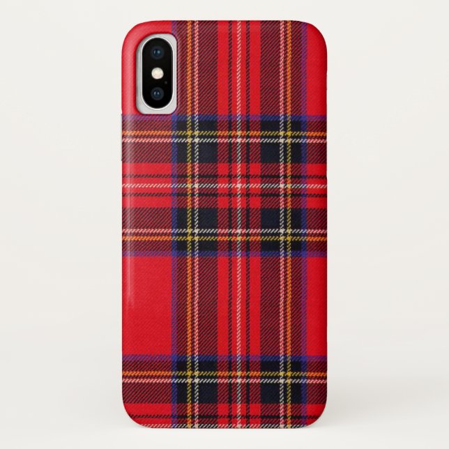 Coques Case-Mate iPhone Royal Stewart tartan rouge noir plaid (Dos)
