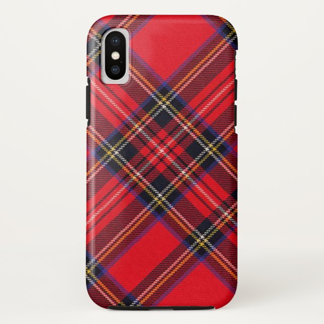 Coques Case-Mate iPhone Royal Stewart tartan rouge noir plaid (Dos)