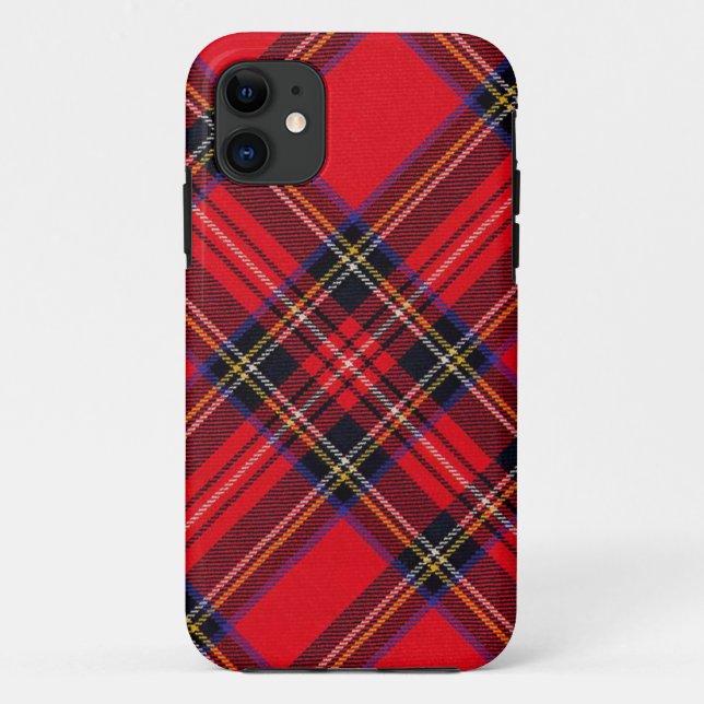 Coques Case-Mate iPhone Royal Stewart tartan rouge noir plaid (Dos)