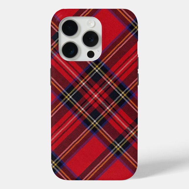 Coques Case-Mate iPhone Royal Stewart tartan rouge noir plaid (Verso)
