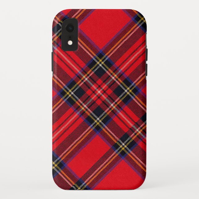 Coques Case-Mate iPhone Royal Stewart tartan rouge noir plaid (Dos)