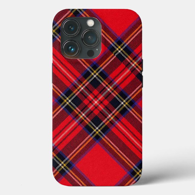 Coques Case-Mate iPhone Royal Stewart tartan rouge noir plaid (Verso)