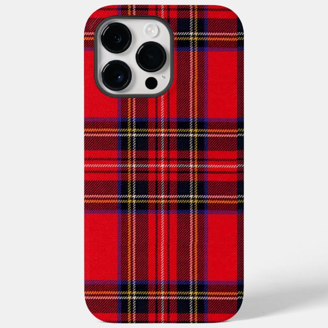 Coques Case-Mate iPhone Royal Stewart tartan rouge noir plaid (Verso)