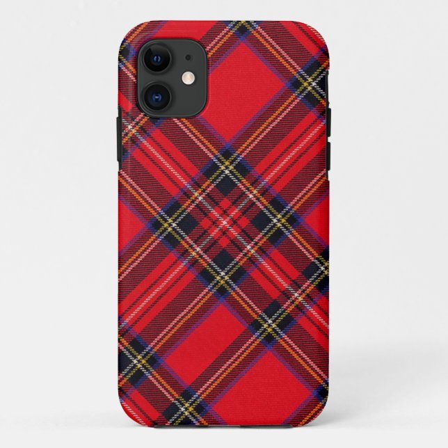 Coques Case-Mate iPhone Royal Stewart tartan rouge noir plaid (Dos)