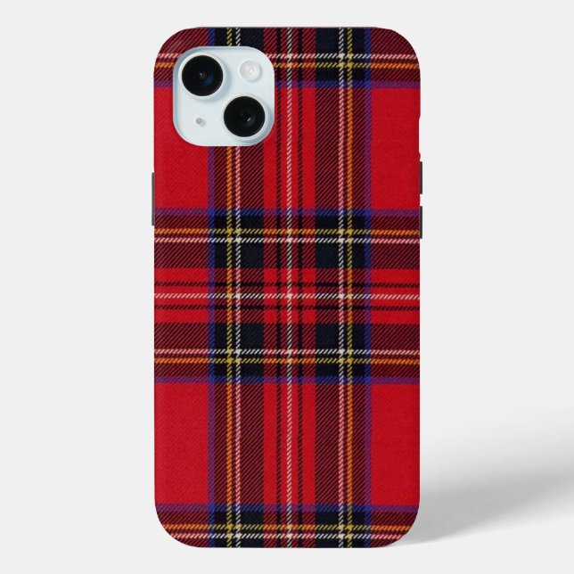 Coques Case-Mate iPhone Royal Stewart tartan rouge noir plaid (Verso)