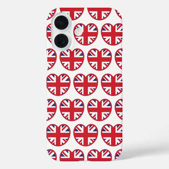 Coques Case-Mate iPhone Royaume-Uni Union Jack Flag Heart (Verso)