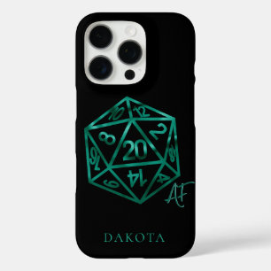 Coque iPhone 16 Pro RPG Crit AF   Émeraude Imaginaire Table Gamer Dice