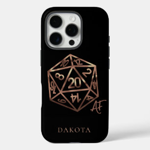 Coque iPhone 16 Pro RPG Crit AF   Rosegold Tabletop Roleplayer Dice