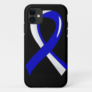 Coque iPhone 11 Ruban blanc bleu 3 de SAL
