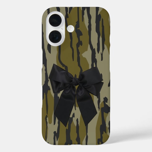 Coques Case-Mate iPhone Ruban Camo Cute Bow Bottomland pour Femmes et Fill (Verso)