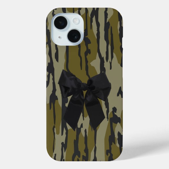Coques Case-Mate iPhone Ruban Camo Cute Bow Bottomland pour Femmes et Fill (Verso)