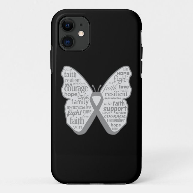 Coques Case-Mate iPhone Ruban de papillon de la maladie de Parkinsons (Dos)