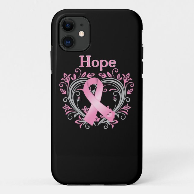 Coques Case-Mate iPhone Ruban de sensibilisation au cancer du sein Hope (Dos)