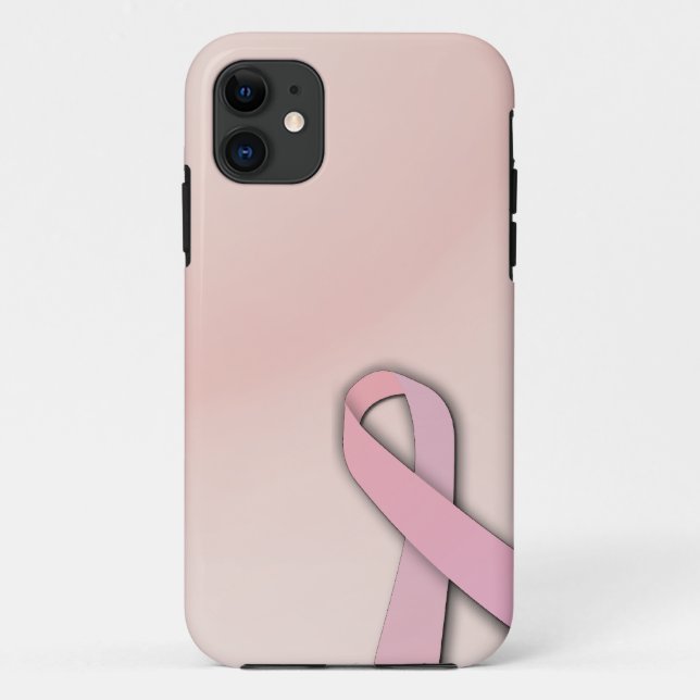 Coques Case-Mate iPhone Ruban de sensibilisation au cancer du sein sur Sil (Dos)