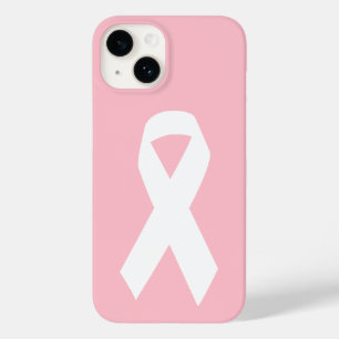 Coque Case-Mate iPhone Ruban de sensibilisation rose et blanc