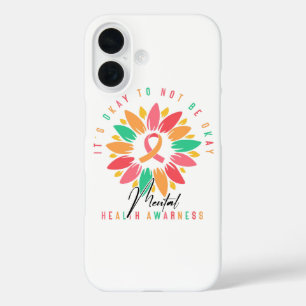 Coque Pour iPhone 16 Ruban de tournesol coloré pour la sensibilisation