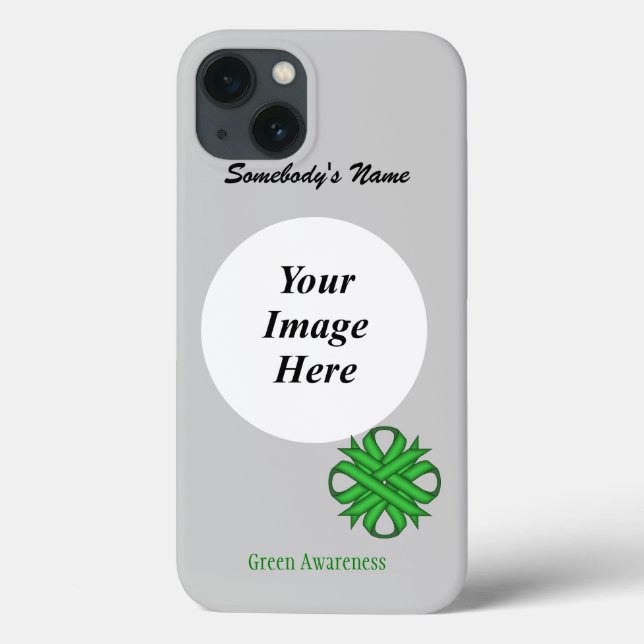 Coques Case-Mate iPhone Ruban de trèfle vert par Kenneth Yoncich (Verso)